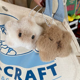 Daiiibabyyy Capybara Key Chain Pendant Soft Long Plush Cute Anime Fluffty Doll Children Gifts Kawaii Bag Pendant Keychain Porte - Clés