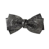 Daiiibabyyy  luxury brand Hair accessories Korean jewelry double-layer bowknot headpiece with Rhinestone spring clip sweet hair clip