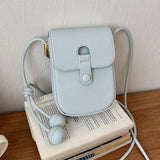Daiiibabyyy  Luxury Brand Mini Yellow Crossbody Bag for Women Soft PU Leather Shoulder Purse Fashion Cell Phone Flap Pocket Ladies Accessory