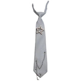 Daiiibabyyy  Simple Korean Style Star Tie Choker JK Long Necktie Academic Style Tassels Shirt Tie Daily