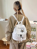 Daiiibabyyy  Contrast Star Mochilas Mujer Preppy Style Mochila Large Capaci Bag Drawstring Zipper Bolsas 2026 New Backpack Bags for Woman