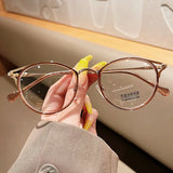 DAIIIBABYYY  -  Round Eyeglasses Women Men Computer Anti Blue Light Glasses Frames Transparent Optical Fake Eyeglass Student Myopia Frame Oculos