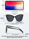 Daiiibabyyy  3Pcs Trendy Fashion Cat Eye Frame Women's Sunglasses Set Uv Protection Suitable for Driving, Traveling, and Outdoor Activities