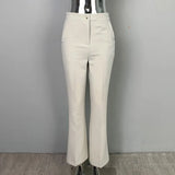 DAIIIBABYYY  -  Korea High Waist Women Casual Pants Y2K Elegant Office Lady Slim Flared Pants Fashion Solid Streetwear All Match Female Trousers