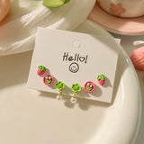 DAIIIBABYYY  -  Cute Funny Monster Eyes Stud Earrings Set Women Y2K Kpop Fashion C-Shape Earring Set Goth Jewelry brincos Accessories