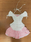 Daiiibabyyy  Summer Japanese Kawaii Lolita Sweet 2 Piece Sets Women Pink Y2k Cute Tops + Mini Skirt Korean Style Princess Sweet Chic Outfits
