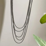 Daiiibabyyy  High-end and versatile silver multi-layer geometric niche clavicle chain