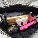 Daiiibabyyy  New Style Checkered Shoulder Bags Fashion Solid Color Simple Large Capacity Nylon Tote Canvas Travel Bag Unisex Storage Bag