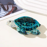 Daiiibabyyy  1Pc Boho Sea Turtle Hair Claw, Acetate Hair Accessory for Beach Vacation, Perfect for Summer Hairstyle