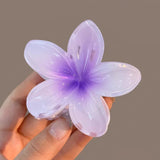 Daiiibabyyy  Bohemian Flower Hair Claw Clip For Women Sweet Floral Hair Claws Crab Clamp Barrettes Hawaiian Headwear Beach Accessories Girl