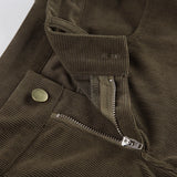 DAIIIBABYYY  -  Retro Corduroy Low Rise Pants y2k Streetwear Solid Slim-fitting Flared Pants for Women Korean Fashion Trousers Aesthetic
