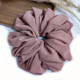 DAIIIBABYYY  -  Big Size Chiffon Scrunchies For Muslim Women Custom Elastic Volumizing Oversized Neat stitching Malaysian Bunch Hair Tie