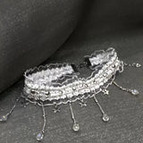 Daiiibabyyy  Korean White Lace Flower Pendant Necklace for Women Elegant Sexy Hollow Neck Strap Clavicle Chain Necklace Jewelry