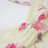Daiiibabyyy  Vacation Y2k Flower Print V Neck Spaghetti Strap Sleeveless Slim All Match Basic Tanks