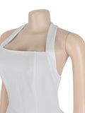 DAIIIBABYYY  -  Elegant Sexy Solid Backless Chic Mini Dresses For Women Halter Sleeveless High Waist Temperament Dress Female Fashion New