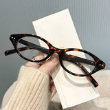 Daiiibabyyy  Small Frame Finished Reading Glasses 0+0.5+1.0+1.5+2.0+2.5+3.0 +3.5 +4.0 Elliptical  Full Frame Anti Blue Light Eyeglass Lenses