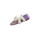 Daiiibabyyy  1pc Purple puppy bow duckbill clip with high-end temperament, bangs, side clip with broken hair clip headband