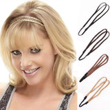 Daiiibabyyy  Pop Synthetic Head hoop Headwear 4 colors Twist Headband Wig Headband Braided Hair Band Synthetic Wig Double Braided