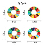 Daiiibabyyy 1PC Alloy 6g The Sustainable Development Goals Brooch United Nations SDGs Rainbow Pin Badge Fashion Jewelry For Women Men