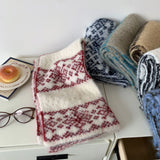 Daiiibabyyy  Jacquard Knitted Scarves For Women&Men Scarf Shawl Winter Warm Wraps Scarf Female Neck Scarf Shawls Unisex Coldproof ScarvesJ