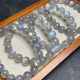 DAIIIBABYYY  -  Gray Moon Stone Bracelet For Women Men Love Gift Crystal Beads Strands Jewelry Gift 1PCS 9/10MM