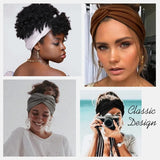 Daiiibabyyy Simple Soild Color Twisted Extra Large Thick Wide Headbands Elastic Turban Workout Sports Hair Band Headwear Wholesale