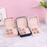 Daiiibabyyy Candy Color Jewelry Organizer Display Storage Box Travel Earrings Necklace Ring Holder Jewelry Case Boxes