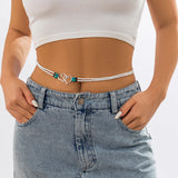 DAIIIBABYYY  -  Bohemia Hand-woven Beaded Waist Beads Women's Fashion Irregular Stone Belly Chain Sexy Body Chain Jewelry Gift