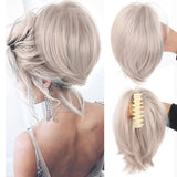 Daiiibabyyy  Synthetic Messy Bun Hair Piece Scrunchies for Women Straight Chignon Ponytail Clip in Hair Extensions Tousled Updo