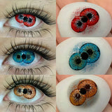 Daiiibabyyy  JeweLens Dicoria Cosplay Halloween Scary Contact Lenses Crazy Mini Sclera Softlens 14.5mm