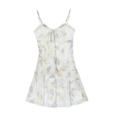 Daiiibabyyy  Gentle Wind Floral Print ter Dr Women's Waist Cinching High Quali Long Skirt Korean Sle Commute A-Line Summer Dr