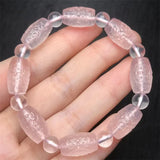 DAIIIBABYYY  -  Rose Quartz Mosaic Bead Bracelet Jewelry For Woman Man Healing Wealth Beads Crystal Gift 1pcs
