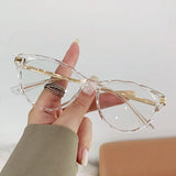 DAIIIBABYYY  -  Fashion Vintage Cat Eye Anti Blue Light Glasses Women Triangle Metal Frame Female Anti Radiation Eye Protection Spectacles Очки
