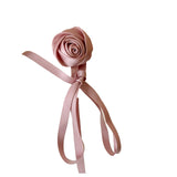 Daiiibabyyy  Girl's New Hair Tie  Sweet Style Rose Sweet Flower One-piece Braided Hair Tool Girl's Hair Band Neck Tie Necklace Hair Accessory