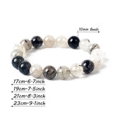 DAIIIBABYYY  -  Reiki Tourmaline Bracelets Men Natural Black QuartzRutilated Beaded Positive Energy Magnetic Field Bracelets for Women Jewelry