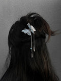 Daiiibabyyy  New Butterfly Rhinestone Tassel Hair Clips Luxury Personality Fashion Claw Clips New Style Hair Accessories Wholesale