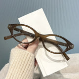 Daiiibabyyy  Small Frame Finished Reading Glasses 0+0.5+1.0+1.5+2.0+2.5+3.0 +3.5 +4.0 Elliptical  Full Frame Anti Blue Light Eyeglass Lenses