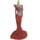 DAIIIBABYYY  -  Sexy Shiny Rhinestones Pearls Party Dress Women's Evening Trumpet Dresses Stage Celebrate Gogo Costume Festival Outfits Jinghua