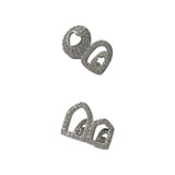 Daiiibabyyy  Hip-Hop Personality And Fashion Zircon Heart/Double Hollow/Denture Teeth Accessories Hip-Hop Rap Style Holiday Party Gifts