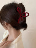 DAIIIBABYYY  -  Black Velet Hair Clips for Girls HairCrab Women Hair Accessories Fashion Autumn Hair Style