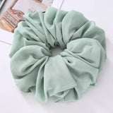 Daiiibabyyy  Big Size Chiffon Scrunchies For Muslim Women Custom Elastic Volumizing Oversized Neat stitching Malaysian Bunch Hair Tie