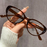 DAIIIBABYYY  -  Luxury Cat Eye Finished Myopia Glasses Unisex Prescription Near Sight Eyeglasses Anti-blue Light Minus Diopter Eyewear