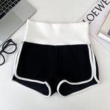 Daiiibabyyy  high quality Contrast Patchwork Mini Shorts high waist Bottoms Korean Casual Skinny Women Panties Y2K Aesthetic Hot Girl Shorts