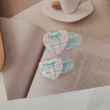 DAIIIBABYYY  -  2pc Fashion Hot Cute Heart Bow Small Hairpin Hair Side Clips for Women Girls Child Gift Hair Accessories Headwear Ornament