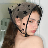 Daiiibabyyy Lightweight Kerchief Woman Sheer Lace Headscarf Hair Scarf Outdoor Travel Gift