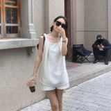 DAIIIBABYYY  -  French Three-dimensional Twisted Sleeveless Top Shorts Set Women Summer Casual Glossy Vest Two-piece Set