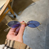 DAIIIBABYYY  -  New Unisex Retro Small Frame Oval Sunglasses Fashion Design Sun Glasses Summer Vintage Shades Eyeglasses Women's fashion glasses