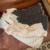 DAIIIBABYYY  -  Y2k Rainbow Patchwork Lace Leg Socks Mesh Patchwork Wide Leg Warmers Japanese Harajuku Mid Tube Socks Sexy Flare Leg Covers