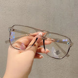 DAIIIBABYYY  -  2024 Fashion Anti-blue Light Glasses Men Women Transparent Computer Glasses Large Frame Retro Eyeglass Square Eyeglasse