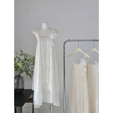 DAIIIBABYYY  -  Pure Sexy Women Dress Summer Sleeveless Lace Patchwork Korean Fashion Long Dresses Tassel Ruffles Skirt Sweet Female Clothes